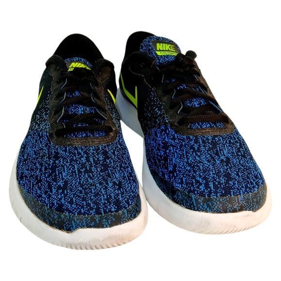 Nike Flex Control Blue & Black Running Sneakers - Boys Size 6Y - Picture 4 of 8